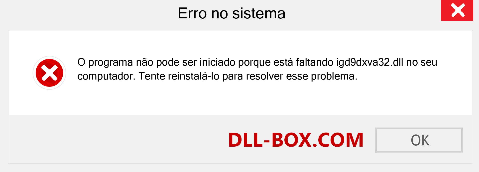 Arquivo igd9dxva32.dll ausente ?. Download para Windows 7, 8, 10 - Correção de erro ausente igd9dxva32 dll no Windows, fotos, imagens